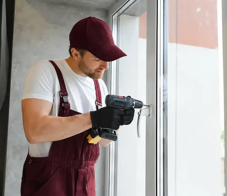 Fabbro professionista installa una serratura di sicurezza a Erba